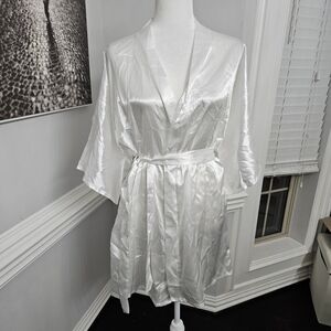 NWOT satin bedazzled bride robe